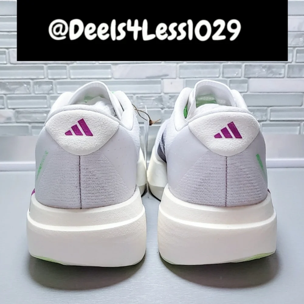 Adidas Adizero Evo SL Running Womens White Purple Burst Lime